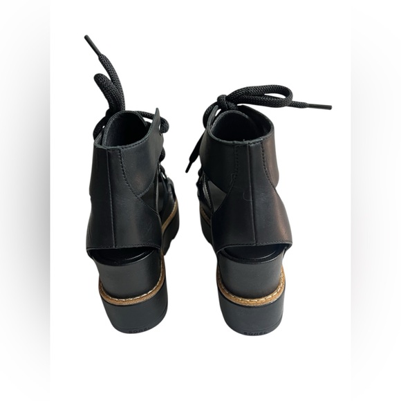 Sorel 7 women’s black lace up Ona Ave platform sandal - Picture 3 of 5